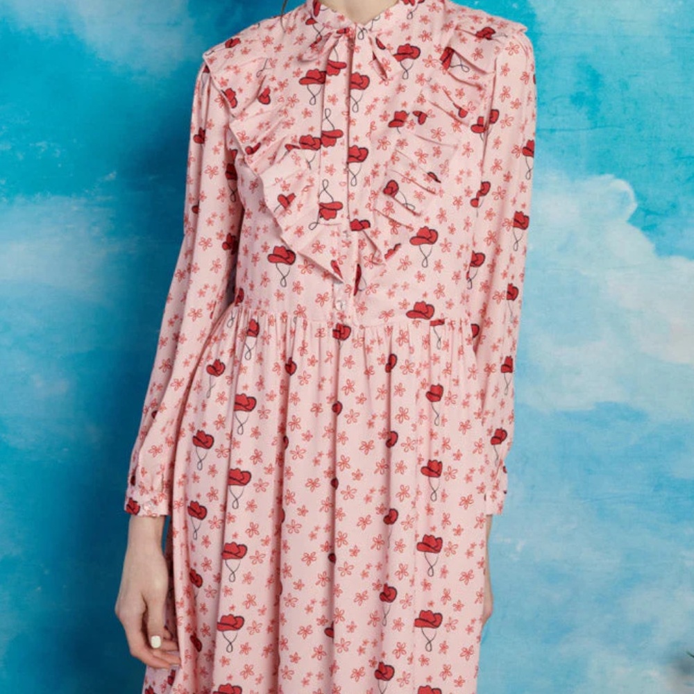 Cowgirl Print Midi Dress 🤠